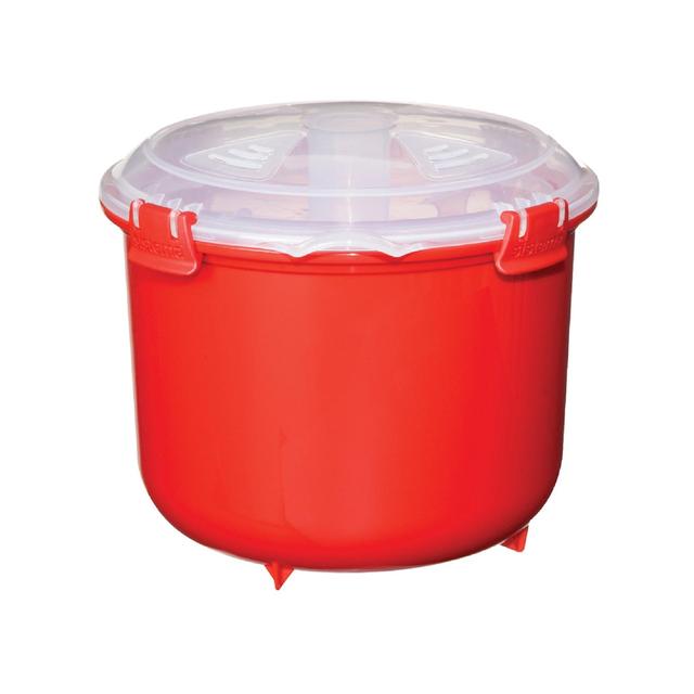 Sistema Plastic Microwave Rice Steamer, Red 2.6L