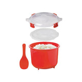 Sistema Plastic Microwave Rice Steamer, Red 2.6L Tableware & Kitchen Accessories M&S   