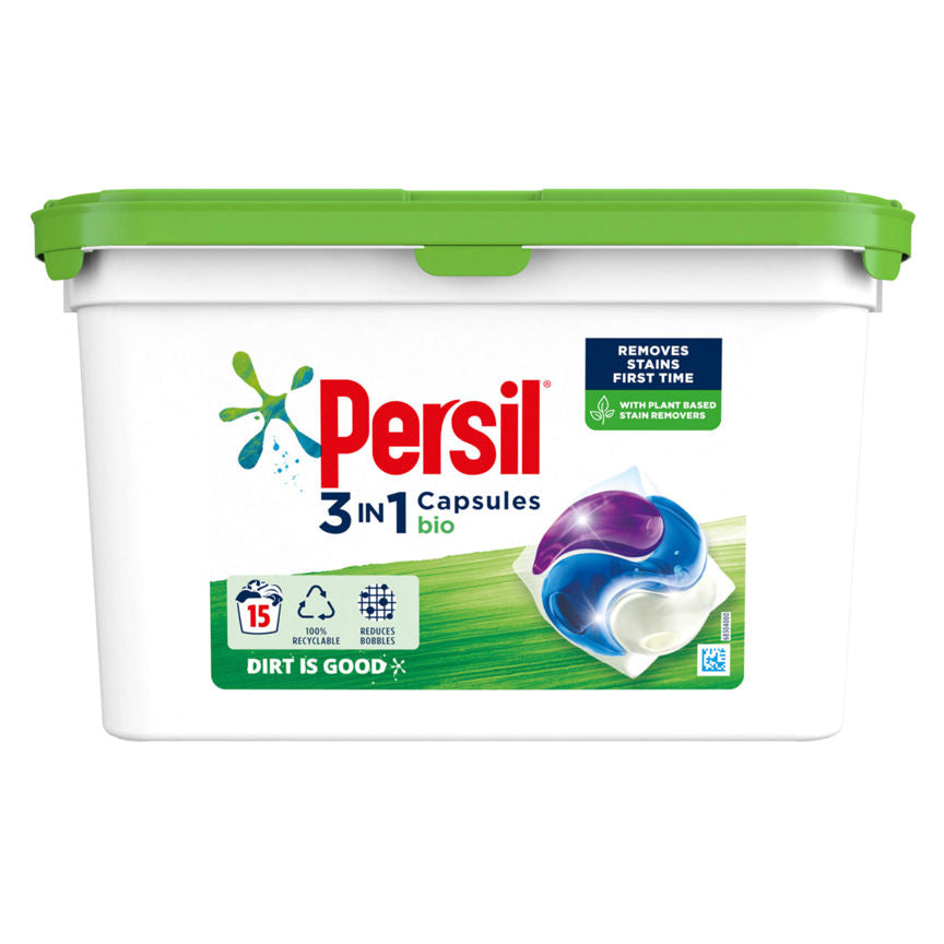 Persil Bio 3in1 Washing Liquid Capsules 15 Washes