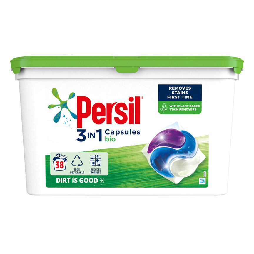 Persil Bio 3in1 Washing Liquid Capsules 38 Washes