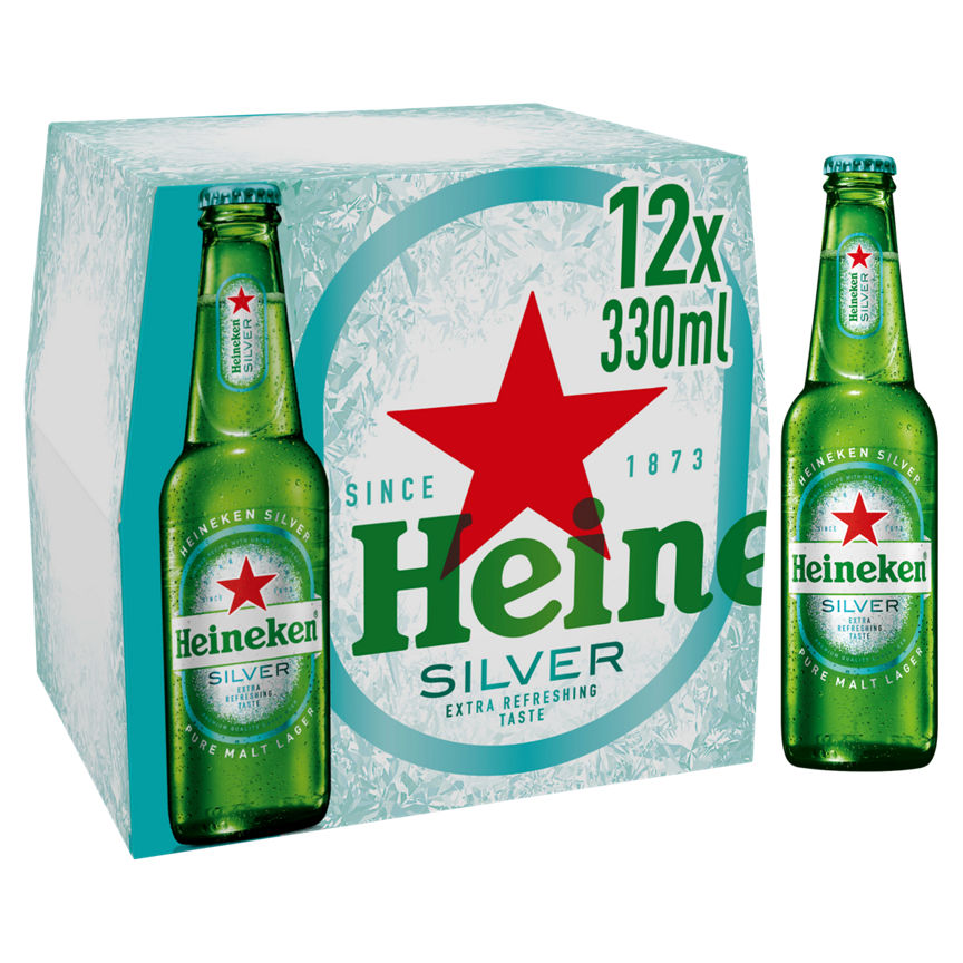 Heineken Silver Beer Lager Bottles