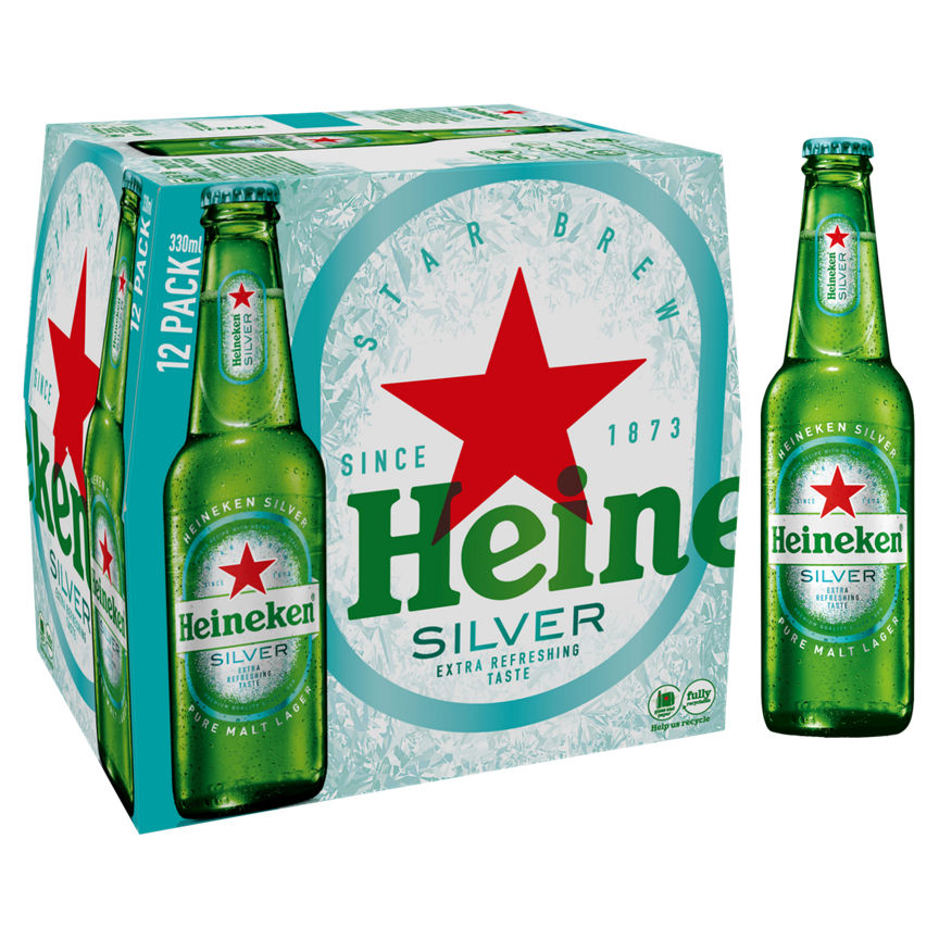 Heineken Silver Beer Lager Bottles Beer & Cider ASDA   