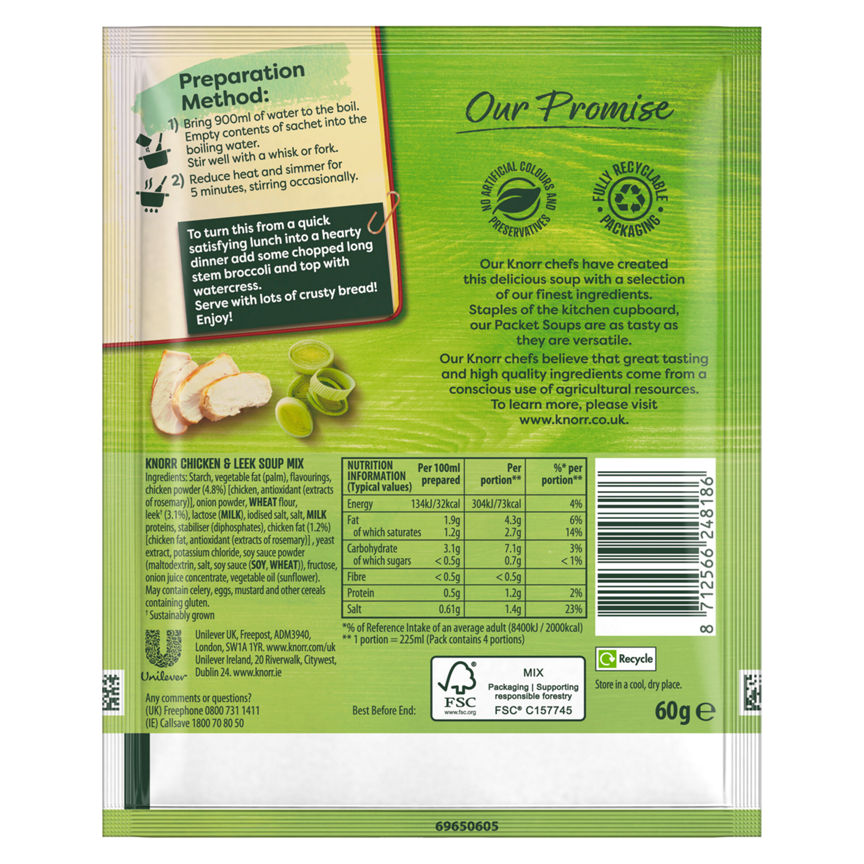 Knorr Chicken & Leek Dry Soup GOODS ASDA   