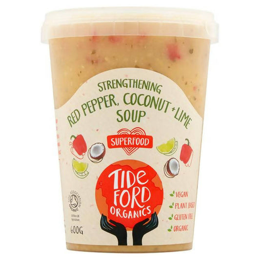 Tideford Organics Red Pepper, Coconut & Lime Soup 600g Cup and instant soup Sainsburys   