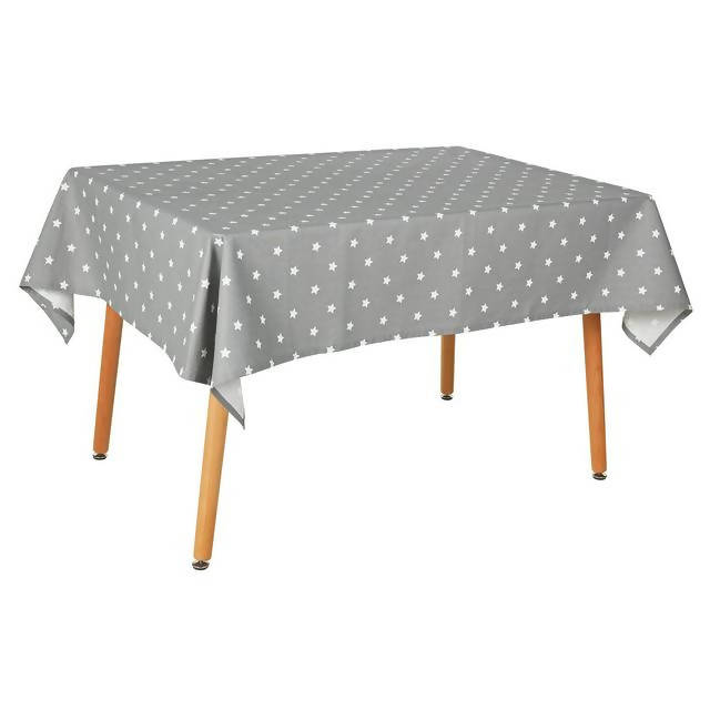 Sainsbury's Home Grey Star Wipe Clean Table Cloth