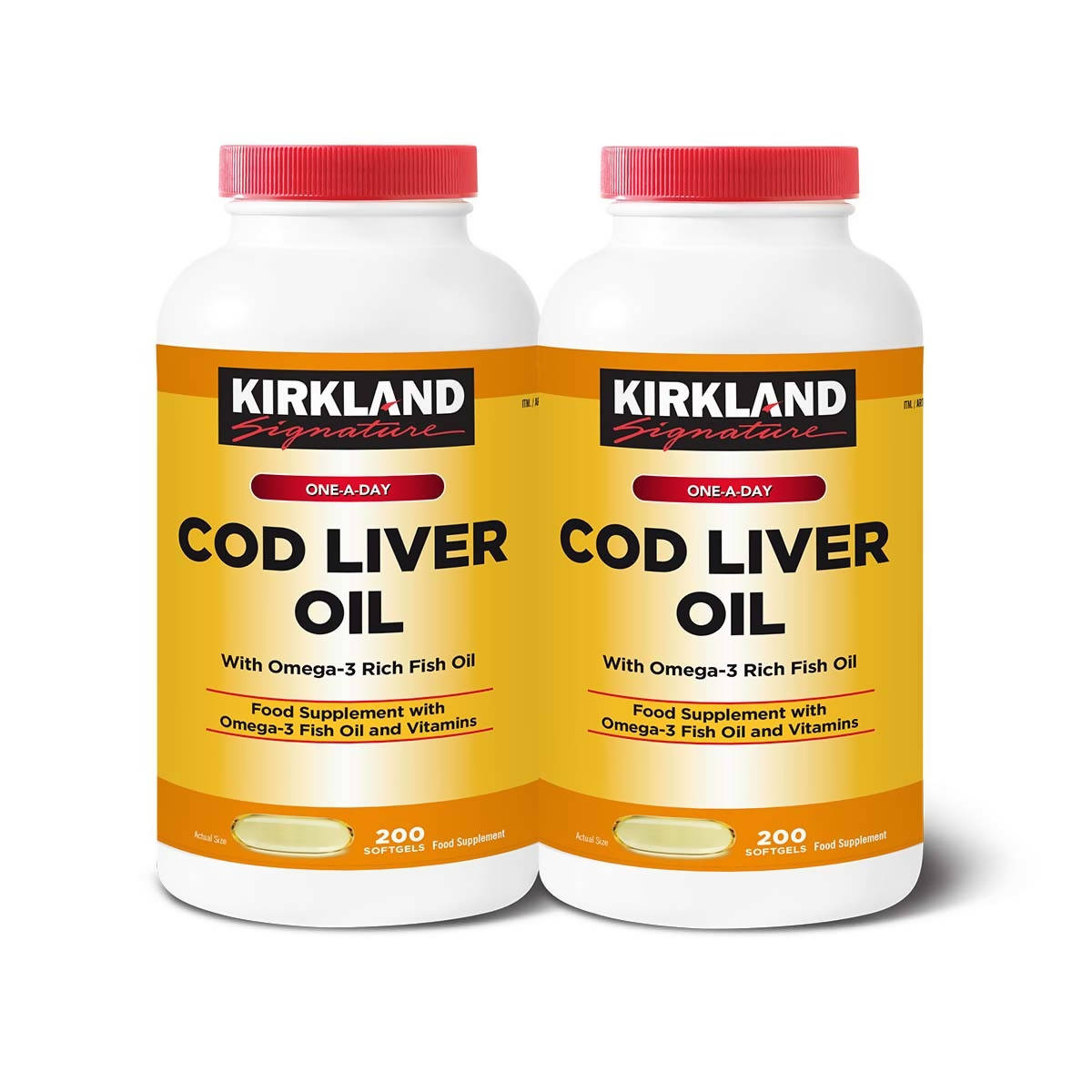 Kirkland Signature Cod Liver Oil + Omega 3 1150mg, 2 x 200 Count Vitamins Costco UK   