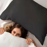 Cocoonzzz 100% Mulberry Silk Black Pillowcase Bed Linen Costco UK   