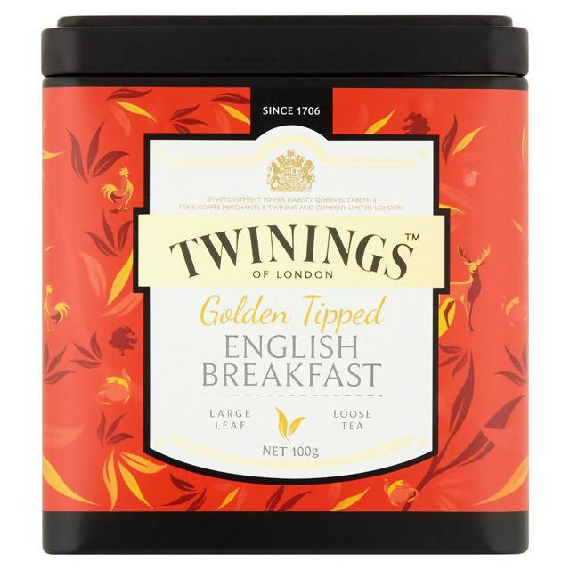 Twinings Golden Tipped English Breakfast Loose Leaf Tea 100g - McGrocer