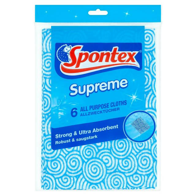 Spontex Supreme All Purpose Cloth 6pk