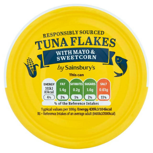Sainsbury's Tuna Flakes with Mayo & Sweetcorn 80g - McGrocer