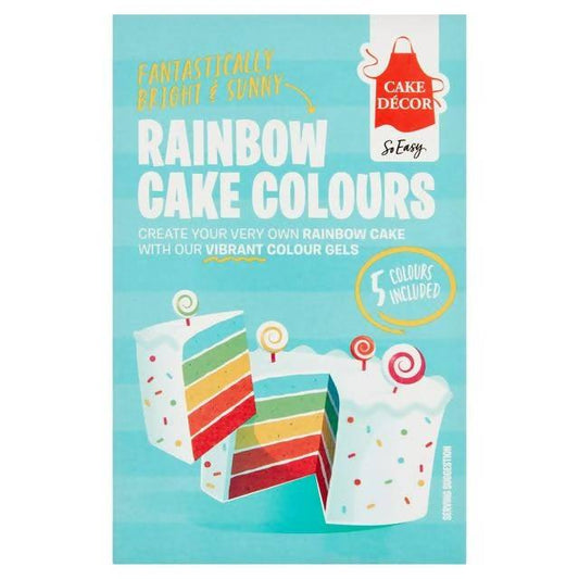 Cake Decor Rainbow Cake Colour Gels 50g Colourings & flavourings Sainsburys   