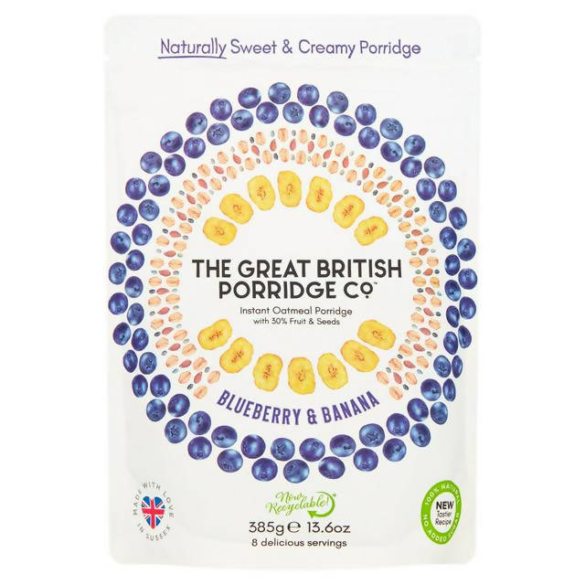 The Great British Porridge Co. Blueberry & Banana 385g