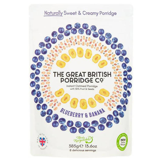 The Great British Porridge Co. Blueberry & Banana 385g Porridge & oats Sainsburys   