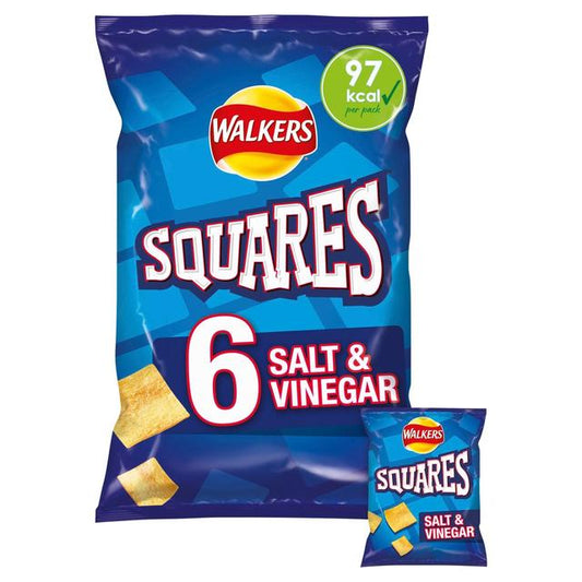 Walkers Squares Salt & Vinegar Snacks Free from M&S Title  