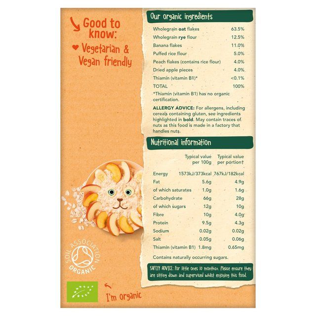 Organix Banana Peach & Apple Organic Baby Muesli, 10 mths+ Food Cupboard M&S   