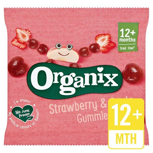 Organix Strawberry & Apple Organic Gummies, 12 mths+ Food Cupboard M&S Default Title  