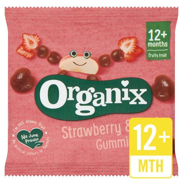 Organix Strawberry & Apple Organic Gummies, 12 mths+ Food Cupboard M&S   