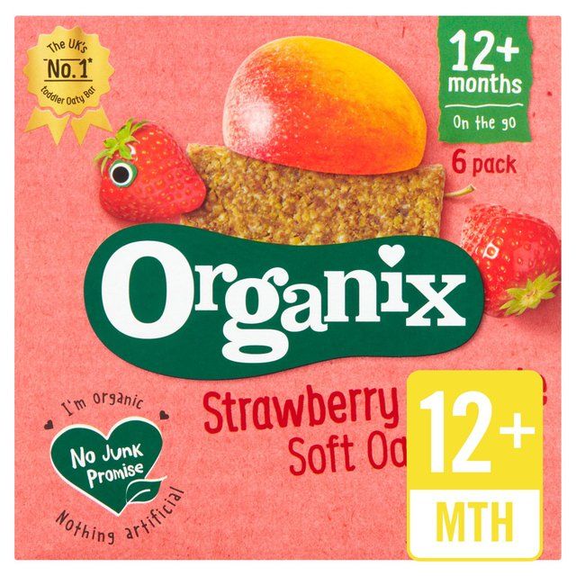 Organix Strawberry Organic Soft Oaty Bars, 12 mths+ Multipack Food Cupboard M&S Default Title  