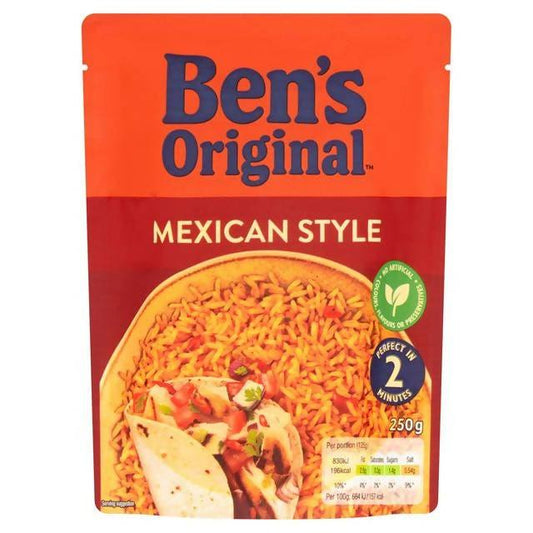Bens Original Mexican Style Microwave Rice 250g Microwave rice Sainsburys   