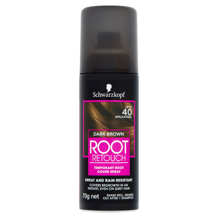 Schwarzkopf Dark Brown Root Retouch Temporary Root Cover Spray Hair Colourants & Dyes ASDA   