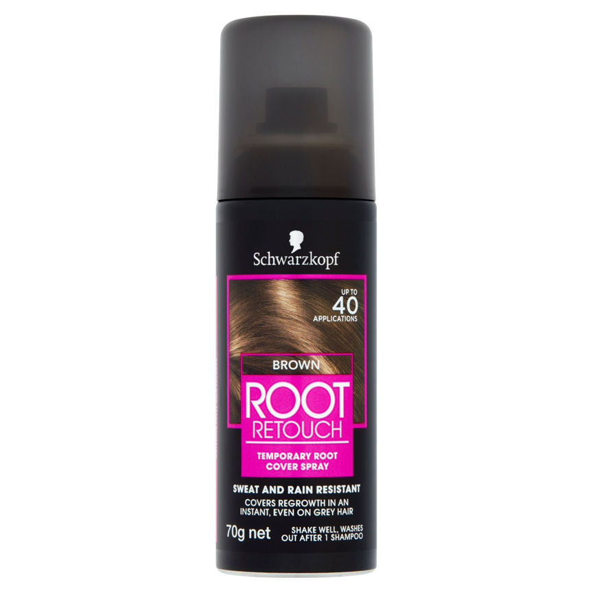 Schwarzkopf Root Retouch Temporary Root Cover Spray Brown Hair Colourants & Dyes ASDA   