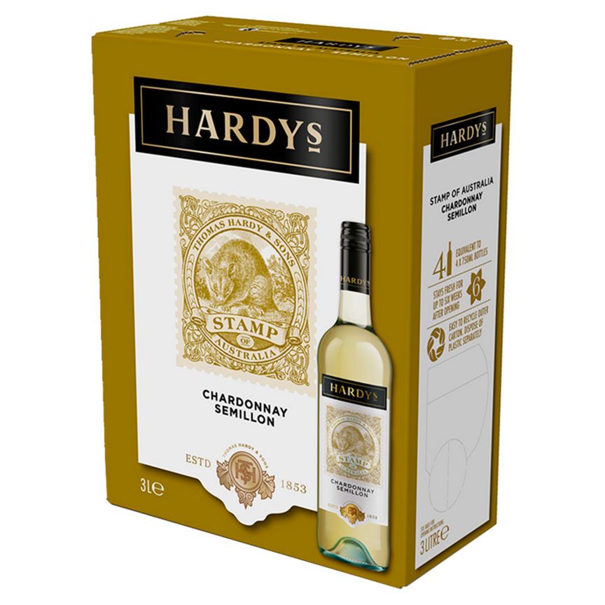 Hardys Stamp Chardonnay Semillon Wine & Champagne ASDA   