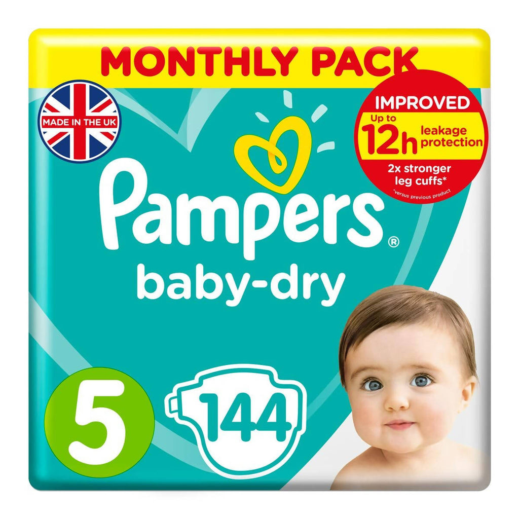 Pampers Baby Dry Size 5, 4 x 36 Pack