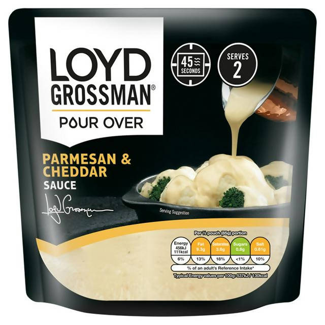 Loyd Grossman Pour Over Sauce Parmesan & Cheddar 170g