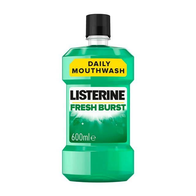 Listerine Essentials Fresh Burst Mouthwash 600ml