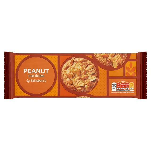 Sainsbury's Peanut Cookies 200g Cookies Sainsburys   