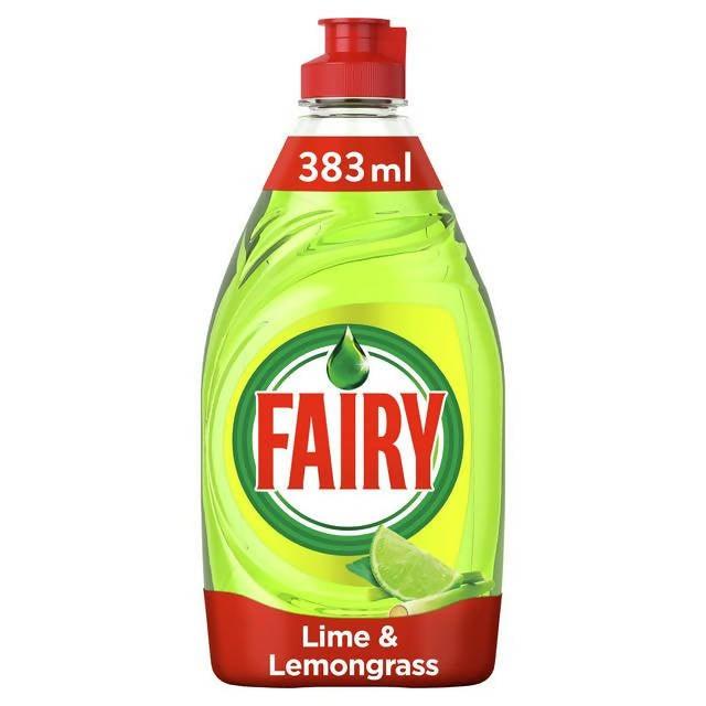 Fairy Antibacterial Washing Up Liquid Lime & Lemongrass 383ml