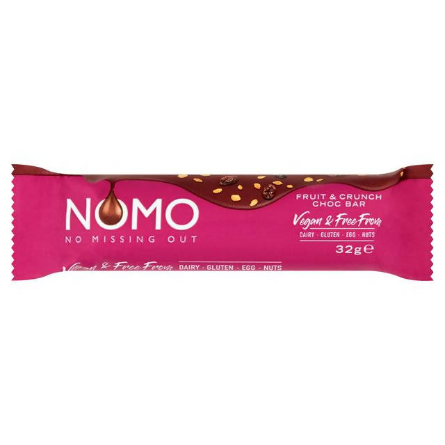 NOMO Fruit & Crunch Chocolate Bar 32g - McGrocer