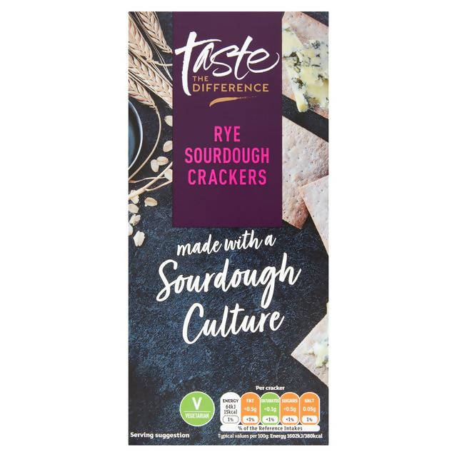 Sainsbury's Rye Sourdough Crackers, Taste the Difference 130g