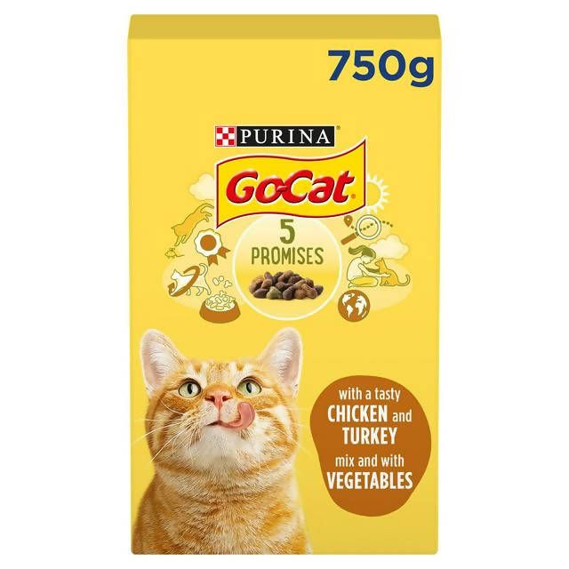 Go-Cat Adult Dry Cat Food Turkey & Veg 750g Dry cat food Sainsburys   