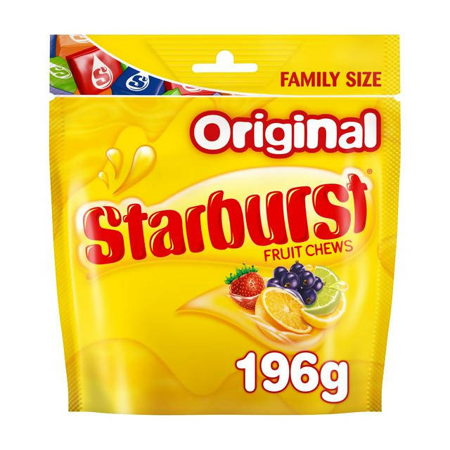 Starburst Original Fruit Chews Sweets Pouch Bag 196g sweets Sainsburys   