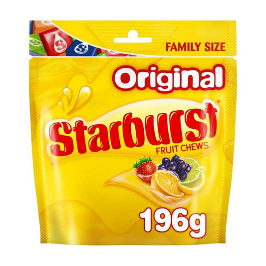Starburst Original Fruit Chews Sweets Pouch Bag 196g - McGrocer
