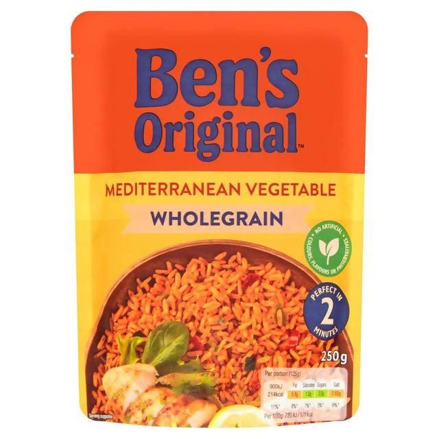 Bens Original Wholegrain Golden Vegetable Microwave Rice 250g