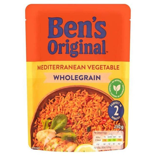 Bens Original Wholegrain Golden Vegetable Microwave Rice 250g Microwave rice Sainsburys   