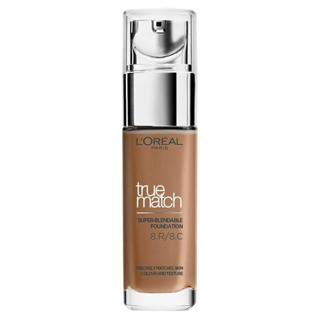 L'Oreal Paris True Match Foundation 8R/C Nut Brown 30ml