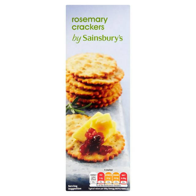 Sainsbury's Scalloped Rosemary Crackers 185g