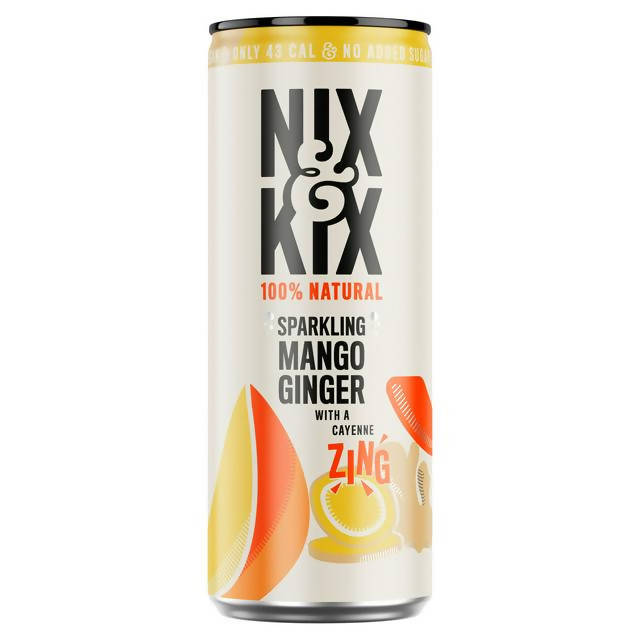 Nix and Kix Mango Ginger 250ml Fruit flavoured Sainsburys   