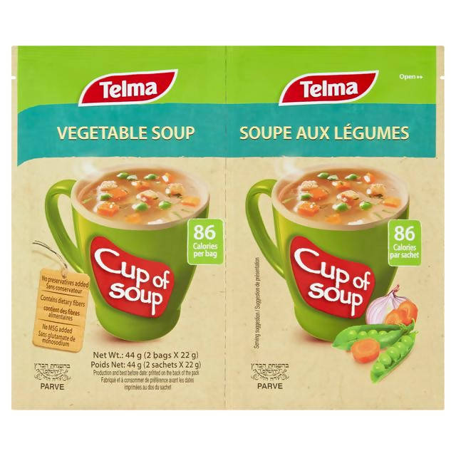 Telma Vegetable Cup Soup with Croutons 2x22g