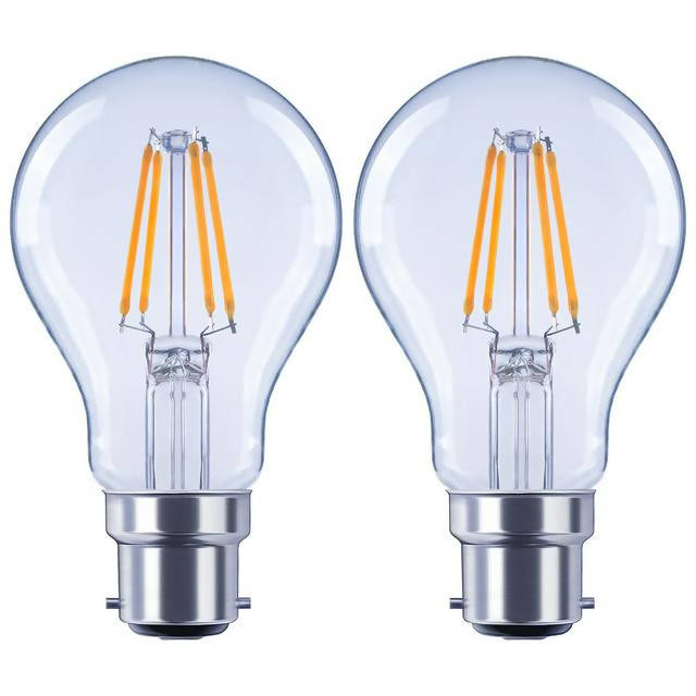 HOME Filament Standard 40w BC Light Bulb 2Pk