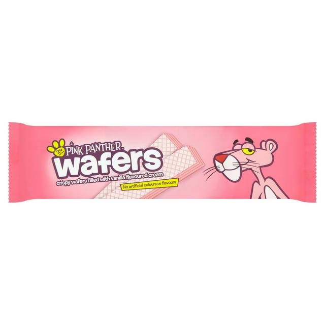 Pink Panther Original Vanilla Wafers x24 185g Biscuit barrel Sainsburys   