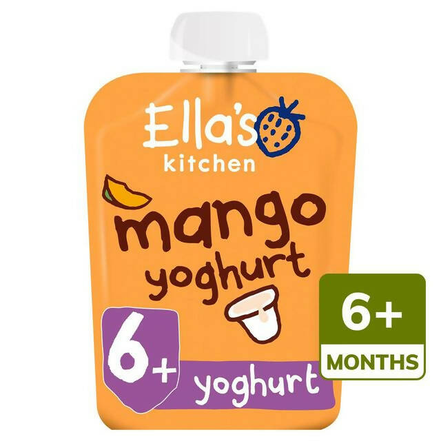 Ella's Kitchen Organic Mango Greek Style Yoghurt Baby Pouch 6+ Months 90g Baby Food McGrocer Direct   