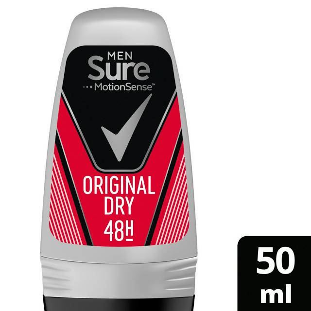 Sure Men 48h Anti-Perspirant Roll-On Deodorant, Original Dry 50ml deodorants & body sprays Sainsburys   