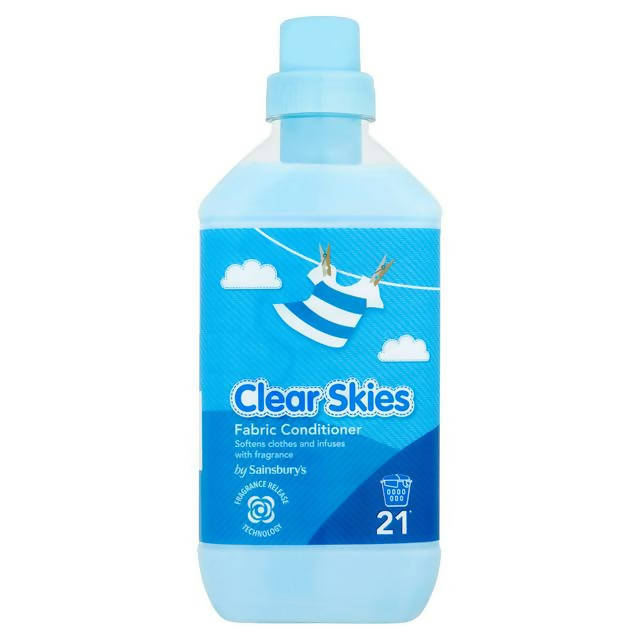 Sainsbury's Fabric Conditioner, Clear Skies 630ml (21 Washes) - McGrocer
