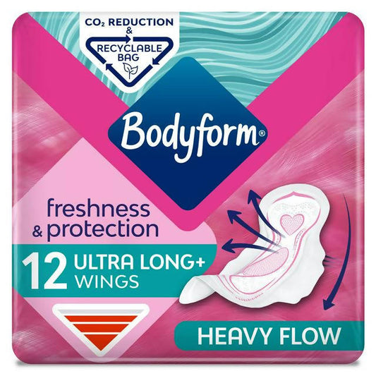 Bodyform Ultra Long Sanitary Towels Wings x12 feminine care Sainsburys   