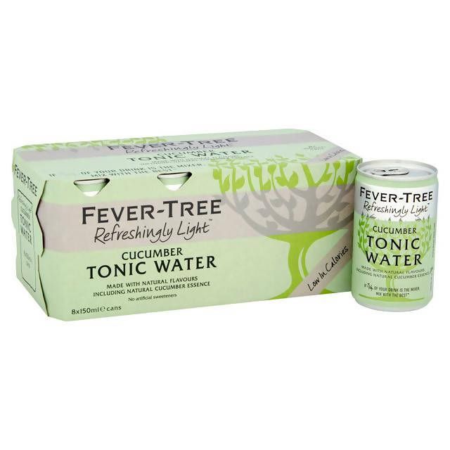 Fever-Tree Refreshingly Light Cucumber Tonic Water 8 x 150ml Mixers Sainsburys   