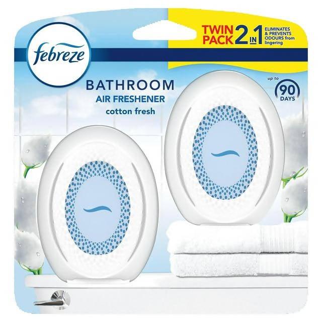 Febreze Bathroom, Continuous Air Freshener Odour Elimination & Prevention, Cotton Fresh - McGrocer